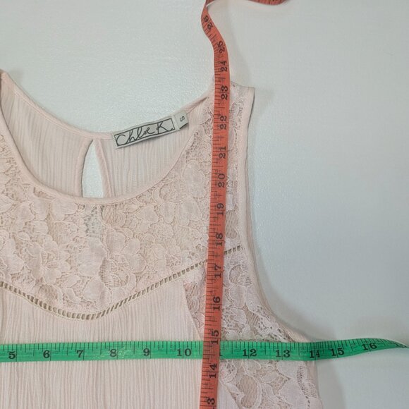 Chloe K Size Small Pink Lacy Tank - Picture 16 of 16